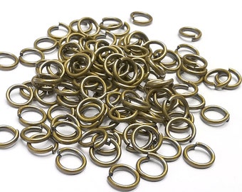 Antique Bronze Brass Jumpring (5 mm) (Thickness 0.8mm - 20 Gauge) Antique Bronze Plated Brass Jumpring Findings G29389