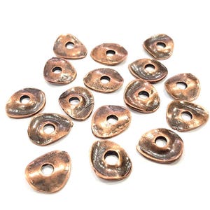 20 Copper Organic Shape Findings Antique Copper Charm Antique Copper Plated Metal (14x12mm) G10946