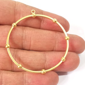 Circle findings Hoop gold circle findings, Gold plated findings (55x52 mm)  G24514