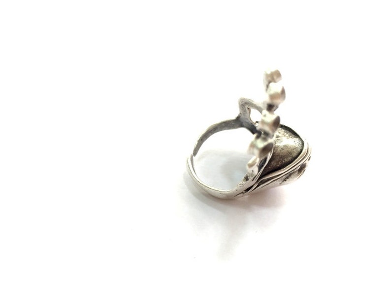 3mm blank Frog Ring Blank Adjustable Ring Blank, Antique Silver Plated Brass G5905