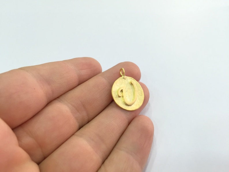 Gold Plated Brass G4821 Initials U Charm