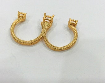 Gold Plated Brass Ring Base Blank (4mm and 6mm Blank) G16431