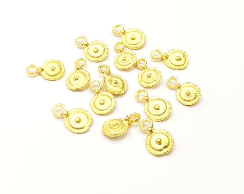 10 Gold Charms Gold Plated Charms 13x8mm G17850 Etsy