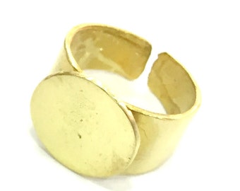 Anillo ajustable de latón crudo (15 mm) G5117
