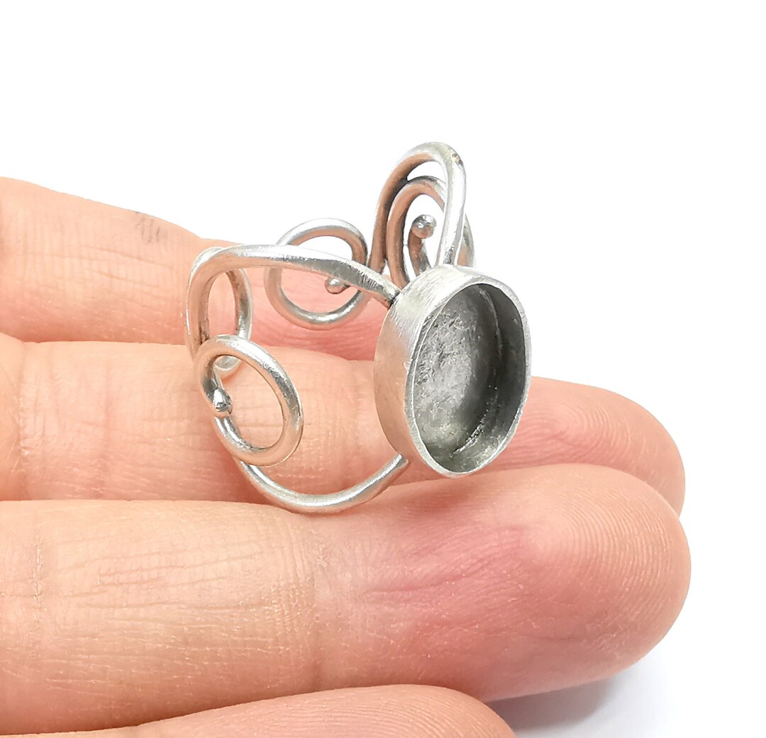 Wrap Ring Setting, Cabochon Blank, Resin Bezel, Inlay Mounting, Epoxy ...