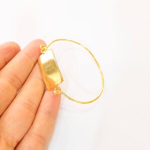 Bracelet Blanks Wire Cuff Blanks Gold Plated Brass G7630 image 3