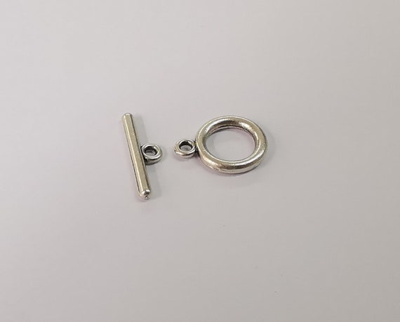 K6403 10 Sets Toggle Clasps 22x38mm Silver 