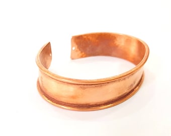 Raw Copper Bracelet Blanks  Real Copper Cuff Blanks Adjustable Bracelet Blank ( 15mm ) G8198
