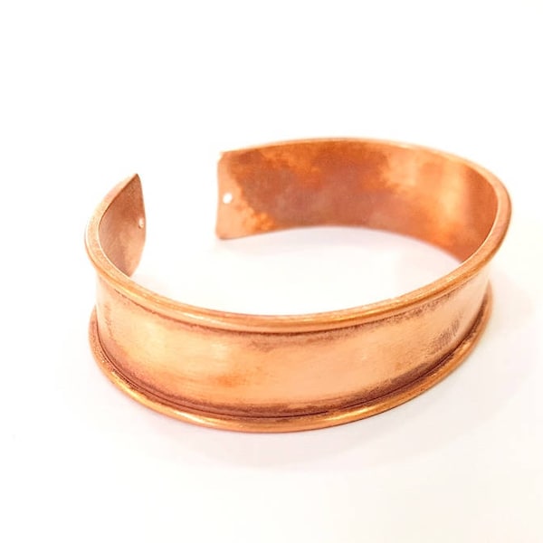 Raw Copper Bracelet Blanks  Real Copper Cuff Blanks Adjustable Bracelet Blank ( 15mm ) G8198