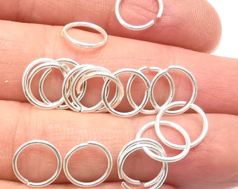 10 Pcs Solid Sterling Silver Jumpring (10mm) (Épaisseur 1mm - 18 Gauge) 925 Silver Jumpring Résultats G30119