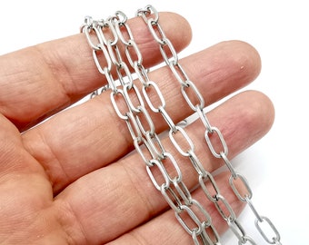 Antik silver oval kabelkedja (10 x 5 mm) Antik silverpläterad kabelkedja G33446
