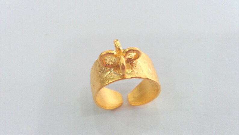 Adjustable Ring Base Blank With a Loop Setting ,findings , Gold Plated ...