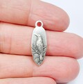 Raven Charm Pendant, Gothic Boho Charm, Nature Earring Charm, Mystical Bird, Necklace Parts, Antique Silver Plated Zamac 26x9mm G36870