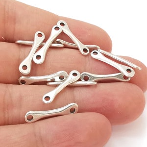 Silver bar connector charms findings Antique silver plated findings (20x5mm)   G25597