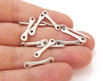 Silver bar connector charms findings Antique silver plated findings (20x5mm)   G25597
