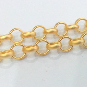 Gold Chain Gold Plated Rolo Chain , 1 Meter 3.3 Feet 8 mm G12156 image 4