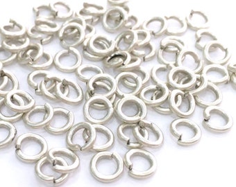 200 Pcs (5 mm) Antique Silver Plated Brass Strong jumpring ,Findings G3611