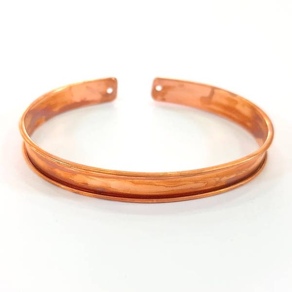 Raw Copper Bracelet Blanks Real Copper  Cuff Blanks Adjustable Bracelet Blank ( 8mm ) G7782