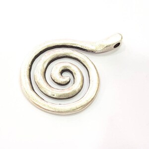 Silver Pendant Antique Silver Plated Pendants (53x37mm) G9133 image 4