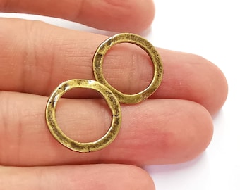 10 Circle Findings Antique Bronze Plated Findings (18mm) G20813