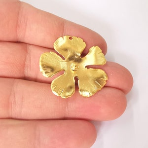 Flower Charms Gold Plated Brass Charms G23622