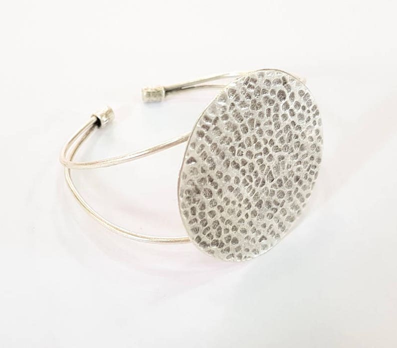 40mm Blanks Bracelet Blanks Cuff Blanks Adjustable Bracelet Blank Antique Silver Plated Brass G15415