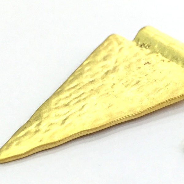 Large Triangle  Pendant (47x27mm) Gold Plated Metal  G4676