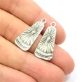 Silver Charms Antique Silver Plated Metal (28x12mm) G11984