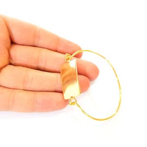 Bracelet Blanks Wire Cuff Blanks Gold Plated Brass G7630 image 2
