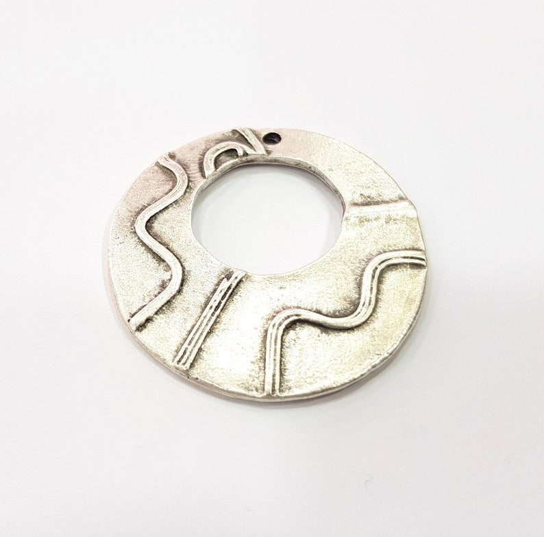 40mm 2 Silver Charms Antique Silver Plated Charms G16682