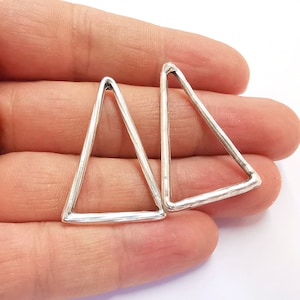 Triangle Findings Antique Silver Plated Findings (37x26mm)  G20249