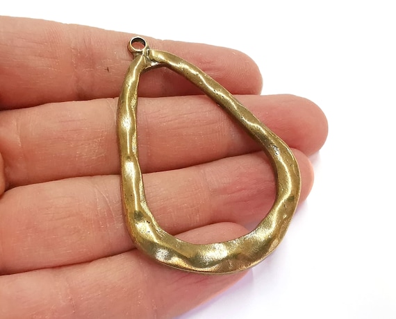 Vintage Parts – 40 Ciondoli A Goccia In Bronzo Antico – Altezza 7 Mm – Per Gioielli Fai Da Te, Charm Terminali