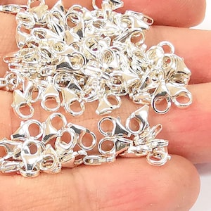Sterling Silver Lobster Clasps 925 Solid Silver Findings (7x4mm) G30083