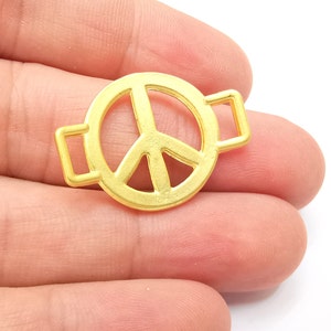 Peace Charms, Vergoldeter Verbinder (31x22mm) G28319