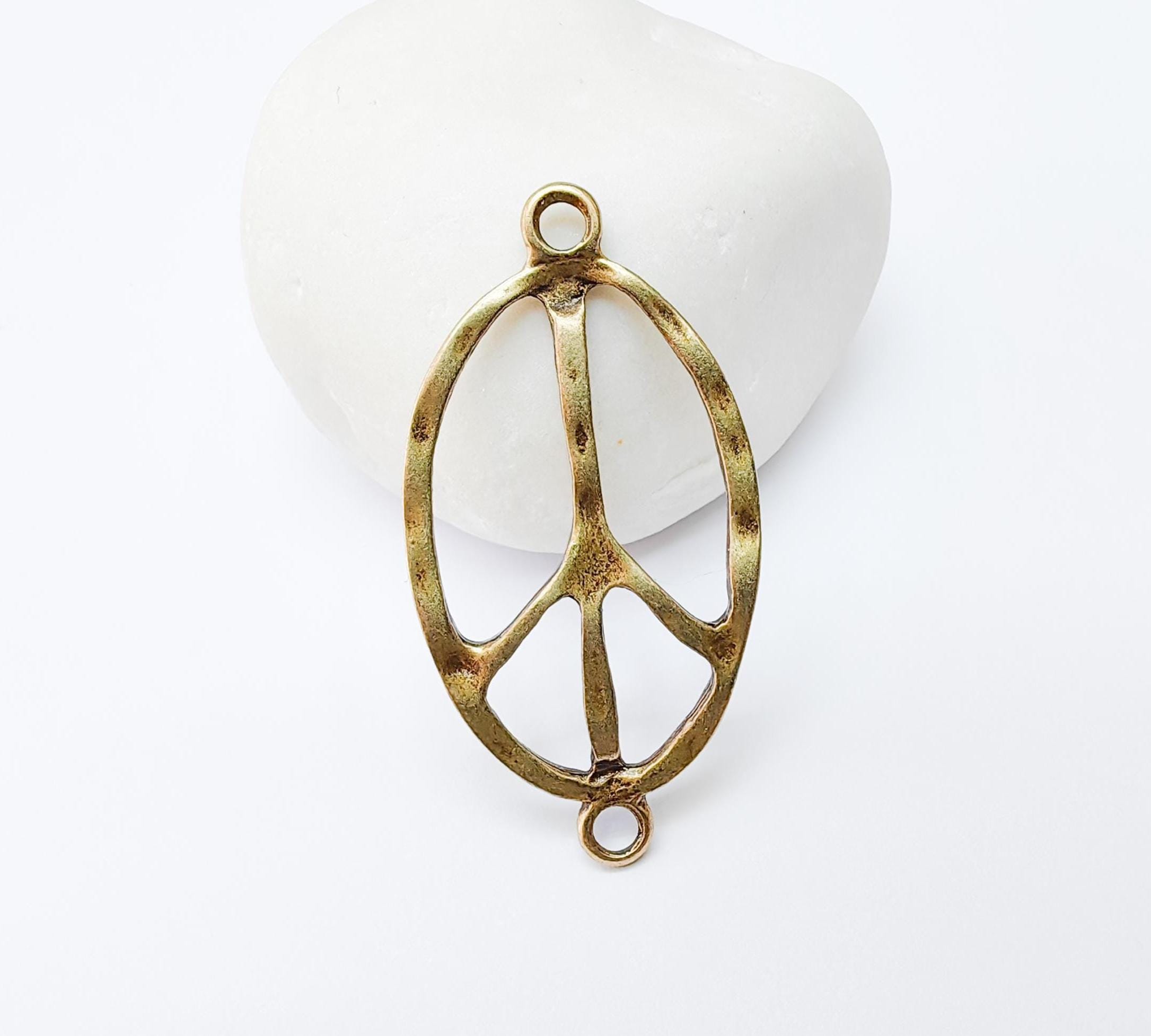 アクセサリー PEACE Peace Symbol Pendant Charm, Boho Hippie Jewelry Supply, Spiritual