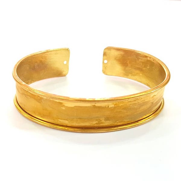 Raw Brass  Bracelet Blanks Cuff Blanks Adjustable Bracelet Blank ( 15mm ) G7781