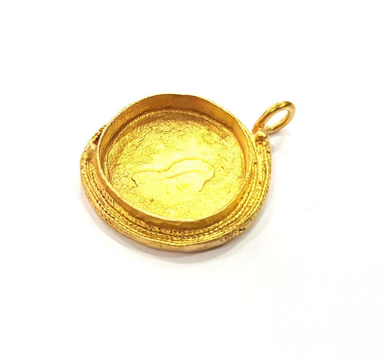 25mm blank Raw Brass Pendant Blank Mosaic Base Blank inlay Blank Necklace Blank Resin Blank Mountings Cabochon Bezel Base G12959