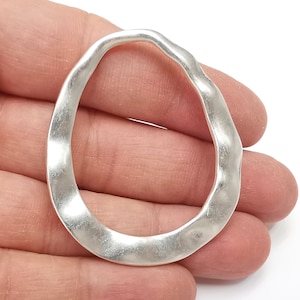 Oval Zubehör Antikes Silber Plated Zubehör (53 x 46 mm) G27864