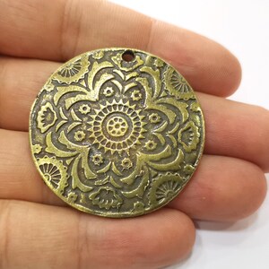 Antike Bronze Tribal Anhänger Ethnic Anhänger Medaillon Anhänger (44 mm) G19273