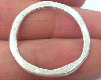 200 Silver Circle Connector (29 mm) Antique Silver Plated Round , Connector ,Pendant,Findings G10960