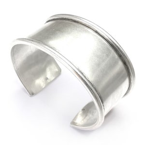 Armband Rohlinge Manschette Rohlinge verstellbar Armband Rohling Antik versilbert Messing (27 mm) G27182