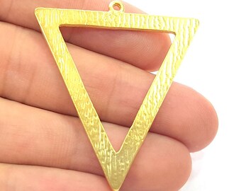 Gold Plated Triangle Pendants (50x43mm)  G6196