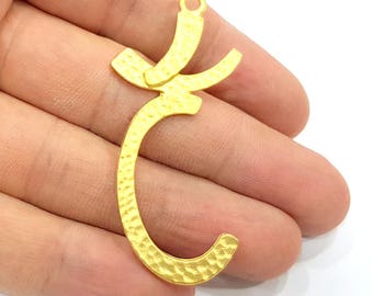Gold Charm Gold Plated Charms  (54x20mm)  G8830