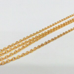 Gold Chain Gold Plated Chain 1 Meter 3.3 Feet 2x3 mm G16857 image 2