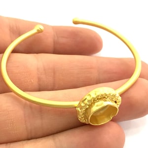 Adjustable Bracelet Blank Findings (10mm  Blank) , Gold  Plated Brass G5793