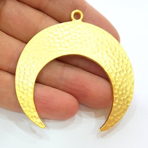 Moon Pendant Gold Pendant Gold Plated Moon Pendant (62x60mm)  G7319