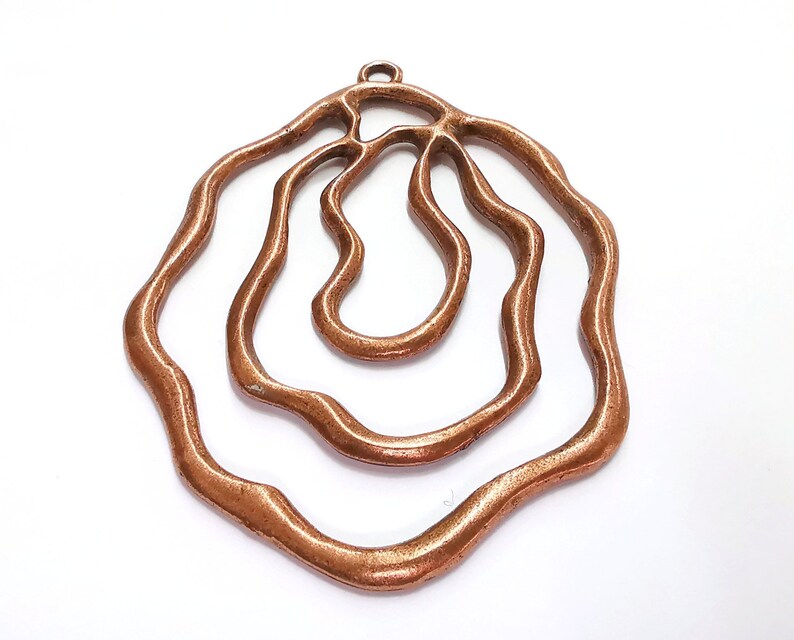 G20829 88x67mm Copper Pendant Antique Copper Plated Pendant
