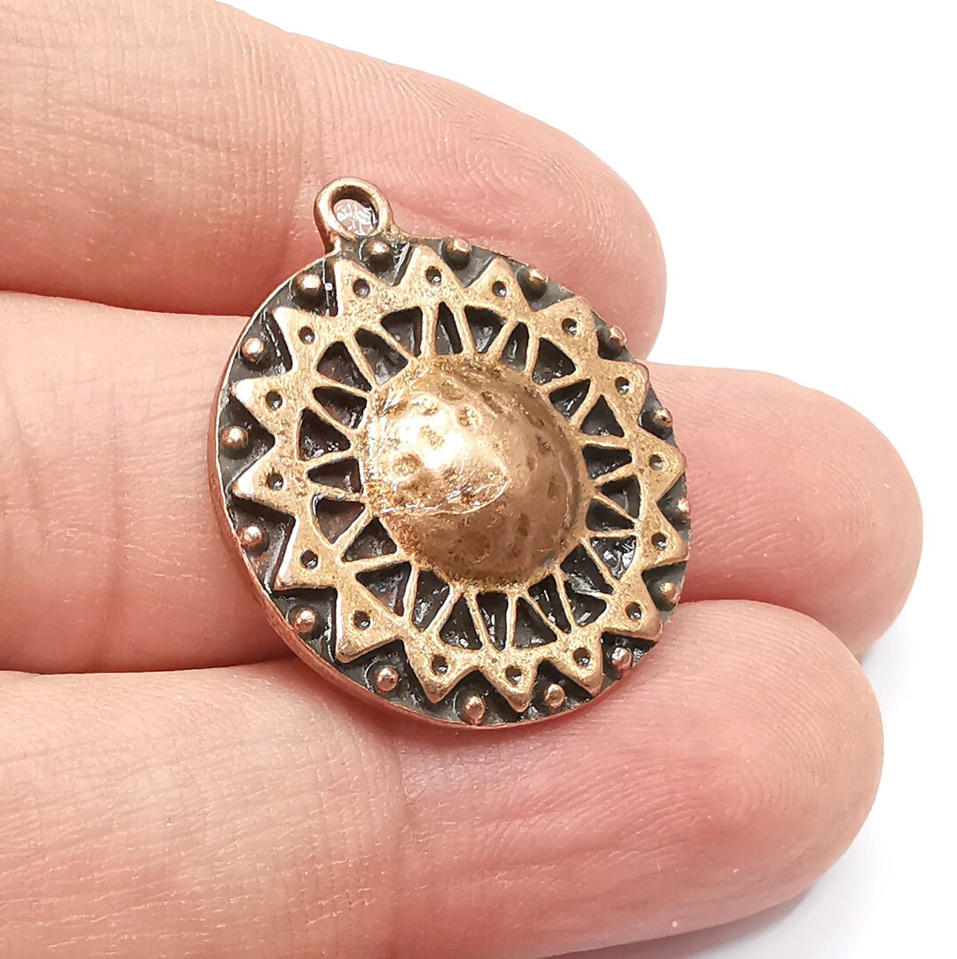 Unique Copper Unique Copper Charms, Antique Copper Plated (29x25mm) G29167 - Etsy