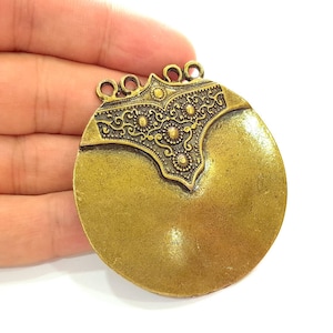 Tuareg Pendant Ethnic Pendant Antique Bronze Pendant (58mm) G11877