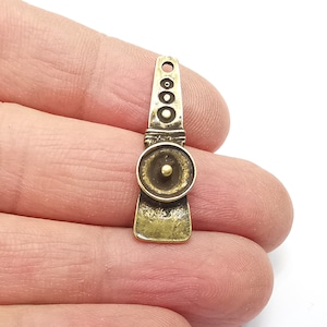 Ethnic Charms Antique Bronze Plated Charm (33x10mm) G27774